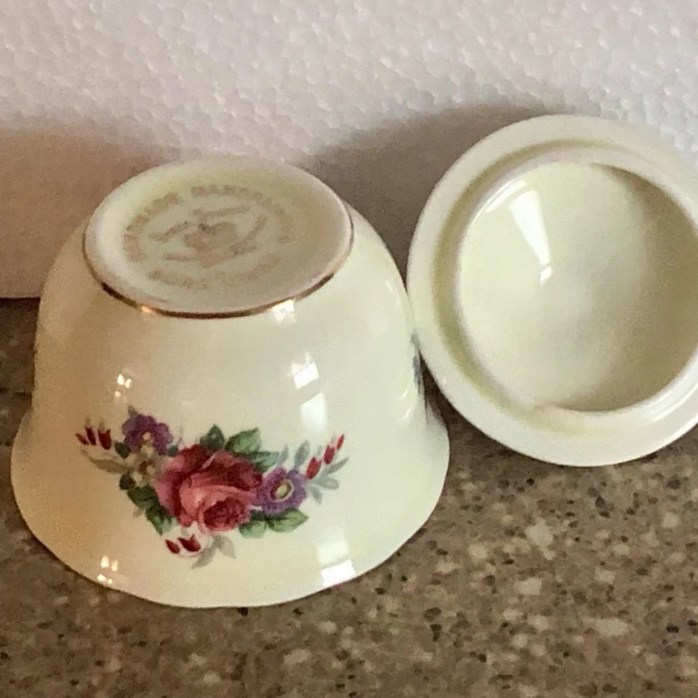 Antique Royal Stuart Sugar Bowl with Lid Fine Bone China, England